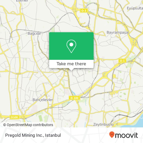 Pregold Mining Inc. map