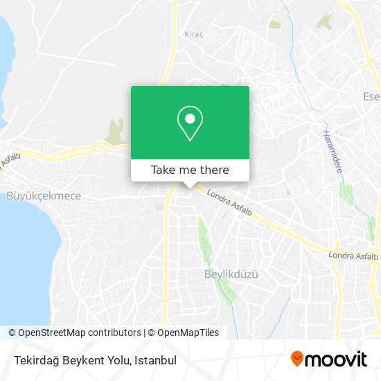 Tekirdağ Beykent Yolu map