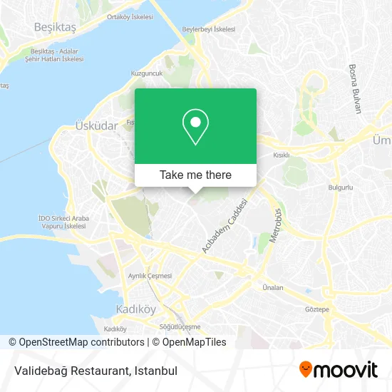 Validebağ Restaurant map