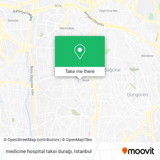 medicine hospital taksi durağı map
