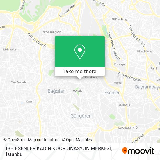 İBB ESENLER KADIN KOORDİNASYON MERKEZİ map