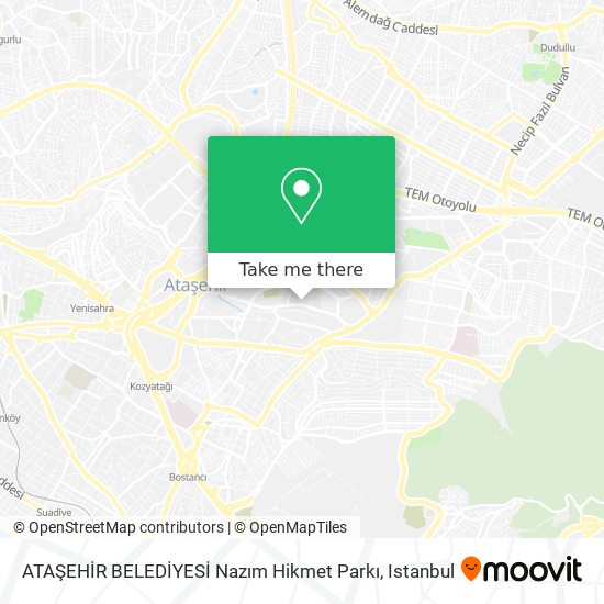 ATAŞEHİR BELEDİYESİ Nazım Hikmet Parkı map