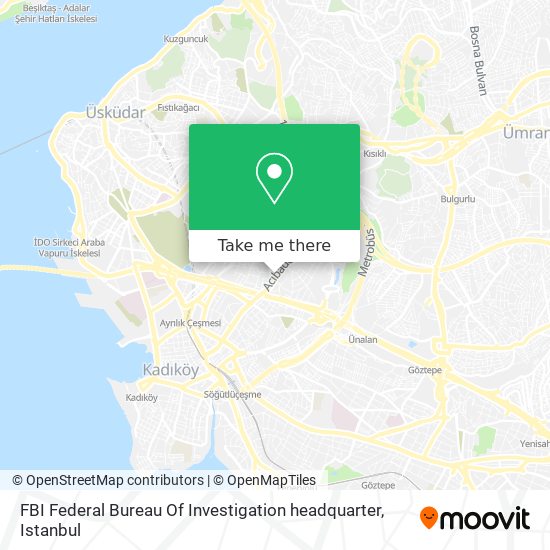 FBI Federal Bureau Of Investigation headquarter map