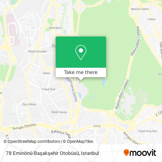 78 Eminönü-Başakşehir Otobüsü map
