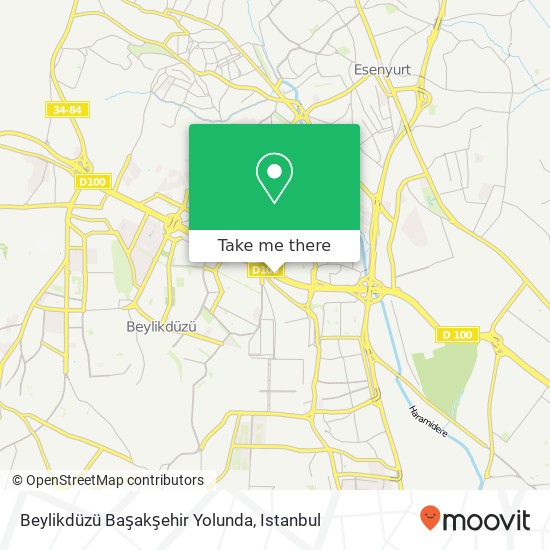 Beylikdüzü Başakşehir Yolunda map