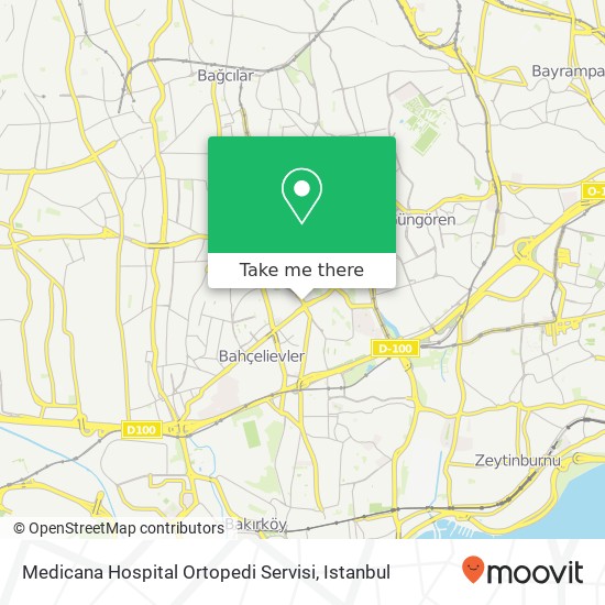 Medicana Hospital Ortopedi Servisi map