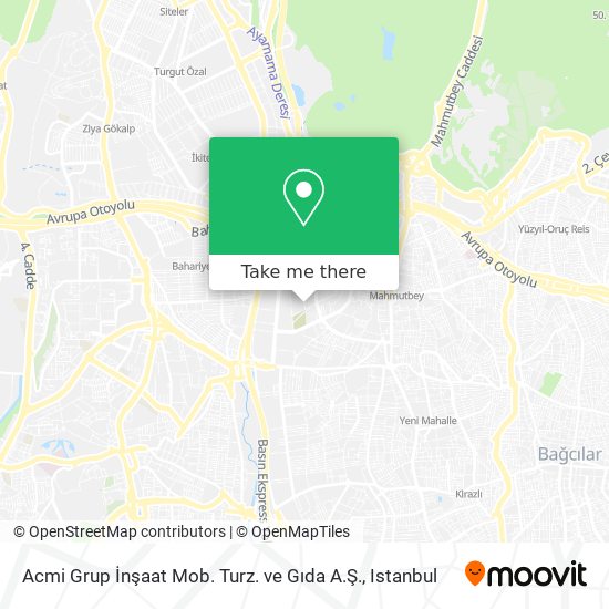 Acmi Grup İnşaat Mob. Turz. ve Gıda A.Ş. map