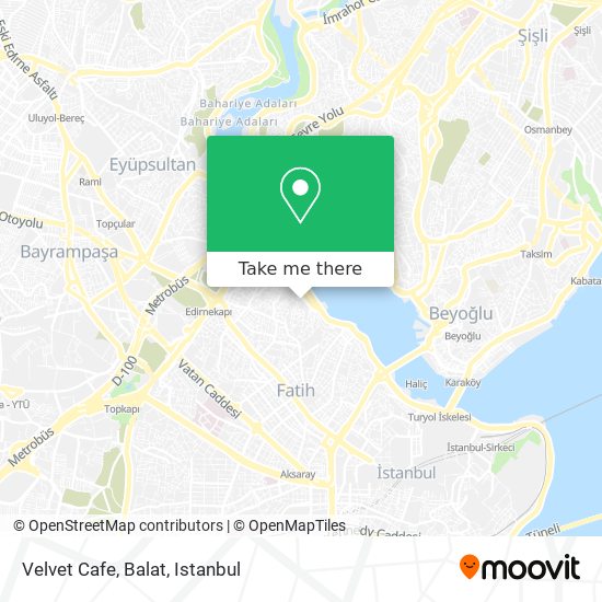 Velvet Cafe, Balat map