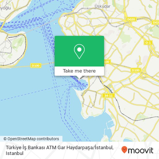 Türkiye İş Bankası ATM Gar Haydarpaşa / İstanbul map