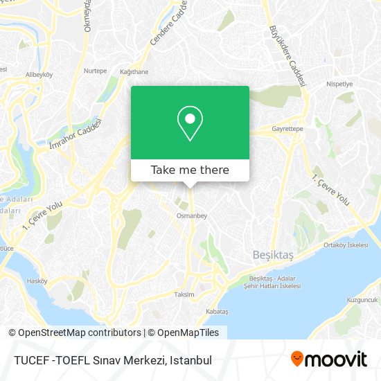 TUCEF -TOEFL Sınav Merkezi map