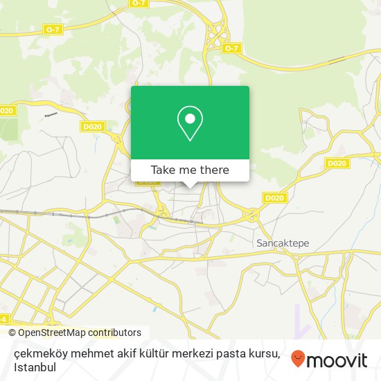 çekmeköy mehmet akif kültür merkezi pasta kursu map