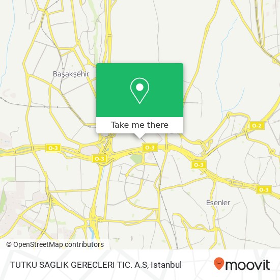 TUTKU SAGLIK GERECLERI TIC. A.S map