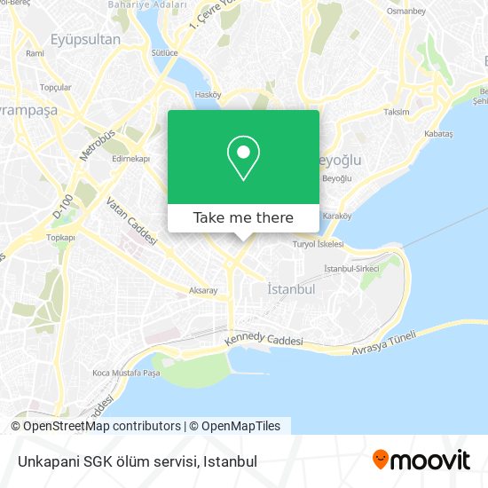 Unkapani SGK ölüm servisi map