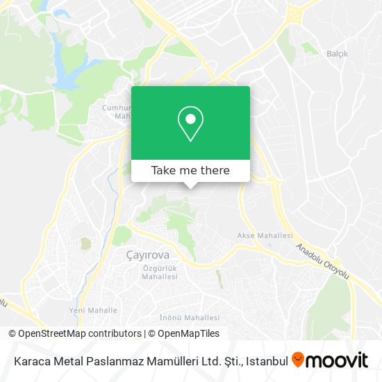 Karaca Metal Paslanmaz Mamülleri Ltd. Şti. map