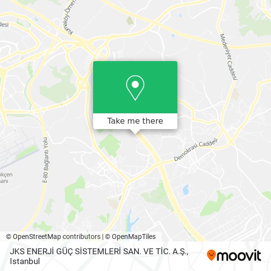 JKS ENERJİ GÜÇ SİSTEMLERİ SAN. VE TİC. A.Ş. map