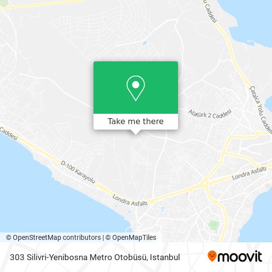 303 Silivri-Yenibosna Metro Otobüsü map