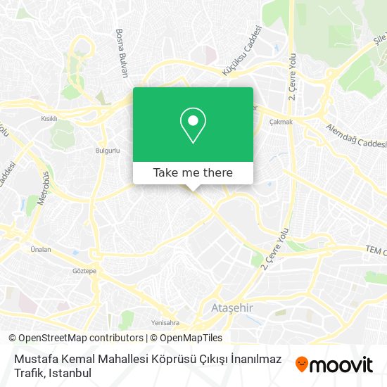 Mustafa Kemal Mahallesi Köprüsü Çıkışı İnanılmaz Trafik map