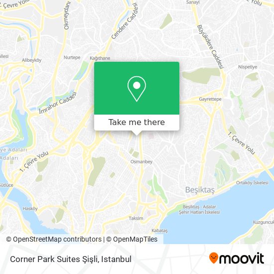 Corner Park Suites Şişli map