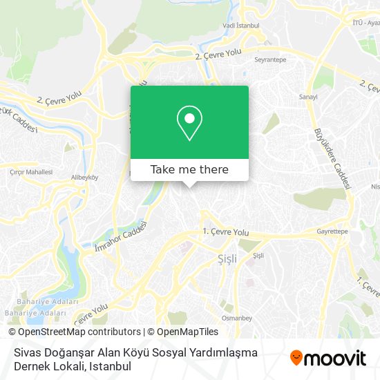 Sivas Doğanşar Alan Köyü Sosyal Yardımlaşma Dernek Lokali map