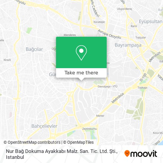 Nur Bağ Dokuma Ayakkabı Malz. San. Tic. Ltd. Şti. map