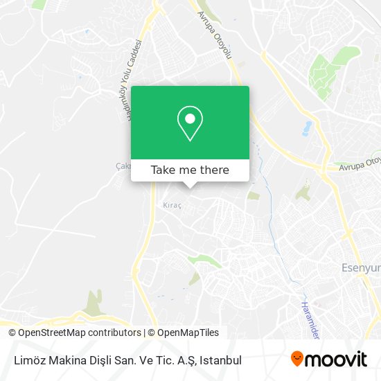 Limöz Makina Dişli San. Ve Tic. A.Ş map