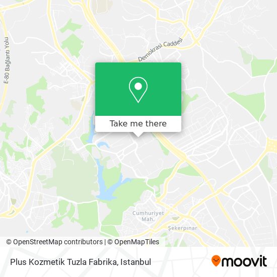 Plus Kozmetik Tuzla Fabrika map