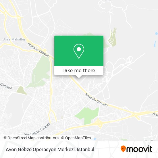 Avon Gebze Operasyon Merkezi map