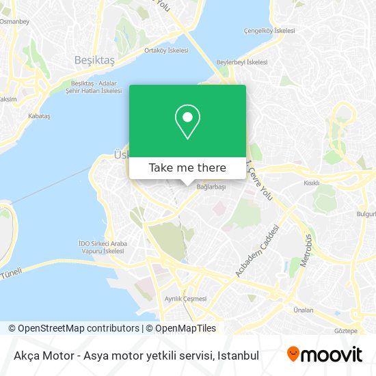 Akça Motor - Asya motor yetkili servisi map