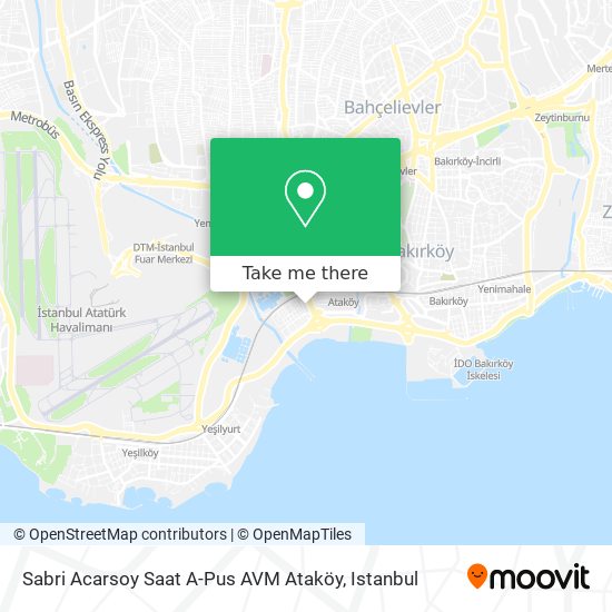 Sabri Acarsoy Saat A-Pus  AVM Ataköy map