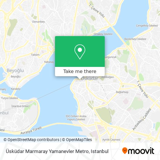 Üsküdar Marmaray Yamanevler Metro map