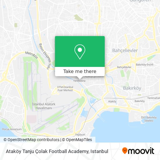 Ataköy Tanju Çolak Football Academy map