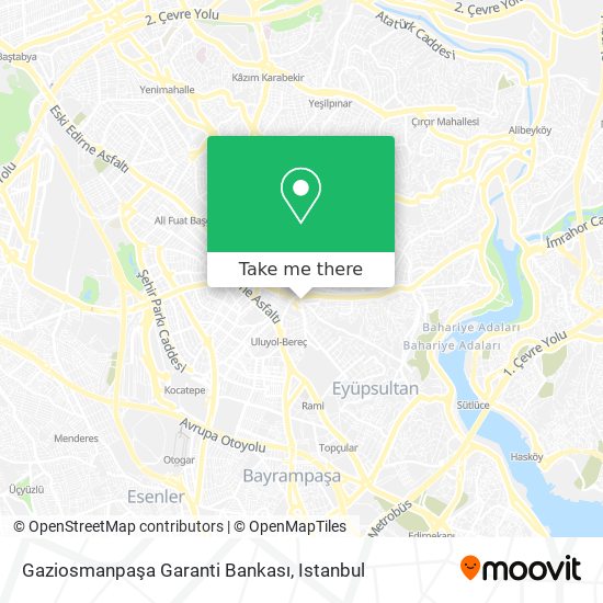 Gaziosmanpaşa Garanti Bankası map