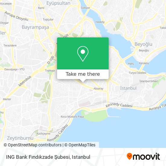 ING Bank Fındıkzade Şubesi map