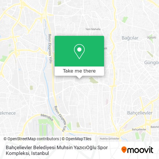 Bahçelievler Belediyesi Muhsin YazıcıOğlu Spor Kompleksi map