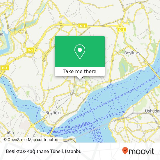 Beşiktaş-Kağıthane Tüneli map
