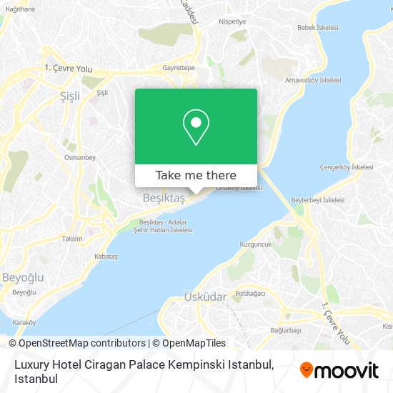 Luxury Hotel Ciragan Palace Kempinski Istanbul map