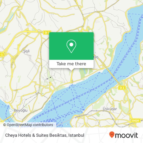 Cheya Hotels & Suites Besiktas map