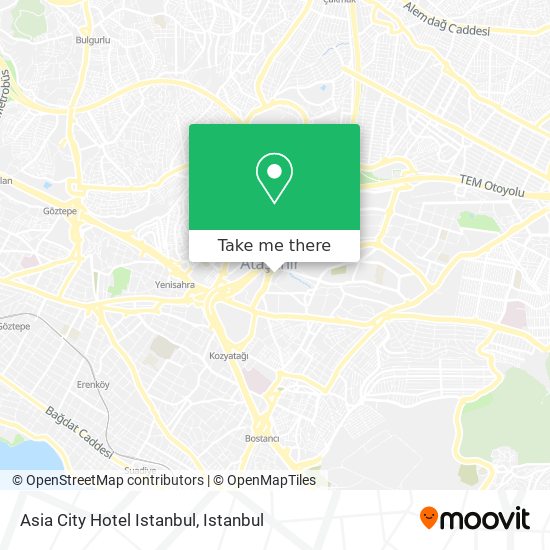 Asia City Hotel Istanbul map