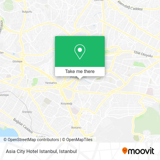 Asia City Hotel Istanbul map