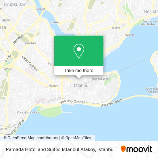Ramada Hotel and Suites Istanbul Atakoy map