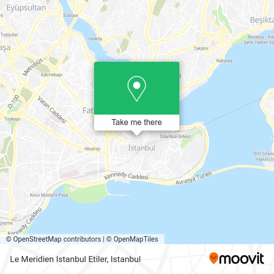 Le Meridien Istanbul Etiler map