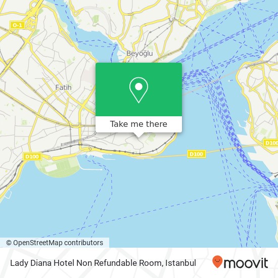 Lady Diana Hotel Non Refundable Room map