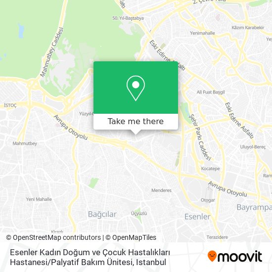 Esenler Kadın Doğum ve Çocuk Hastalıkları Hastanesi / Palyatif Bakım Ünitesi map
