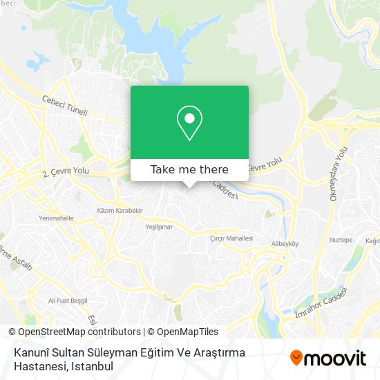 Kanunî Sultan Süleyman Eğitim Ve Araştırma Hastanesi map