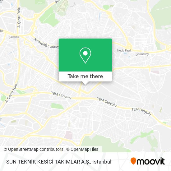 SUN TEKNİK KESİCİ TAKIMLAR A.Ş. map