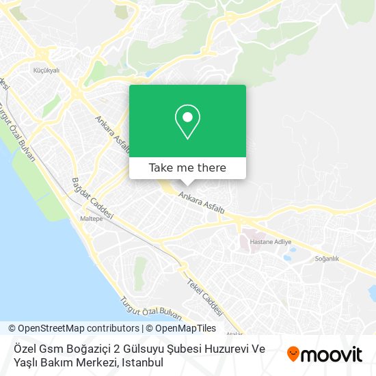 Özel Gsm Boğaziçi 2 Gülsuyu Şubesi Huzurevi Ve Yaşlı Bakım Merkezi map