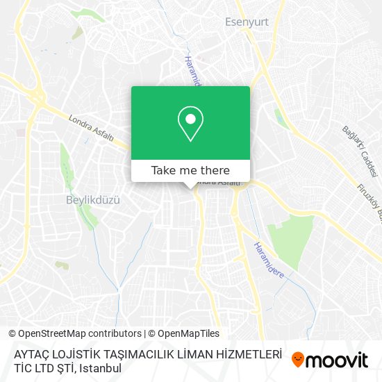 AYTAÇ LOJİSTİK TAŞIMACILIK LİMAN HİZMETLERİ TİC LTD ŞTİ map