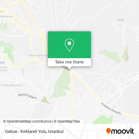 Gebze - Kırklareli Yolu map