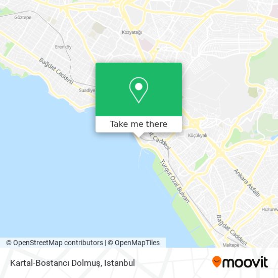 Kartal-Bostancı Dolmuş map