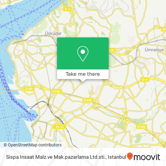 Sispa Insaat Malz.ve Mak.pazarlama Ltd.sti. map